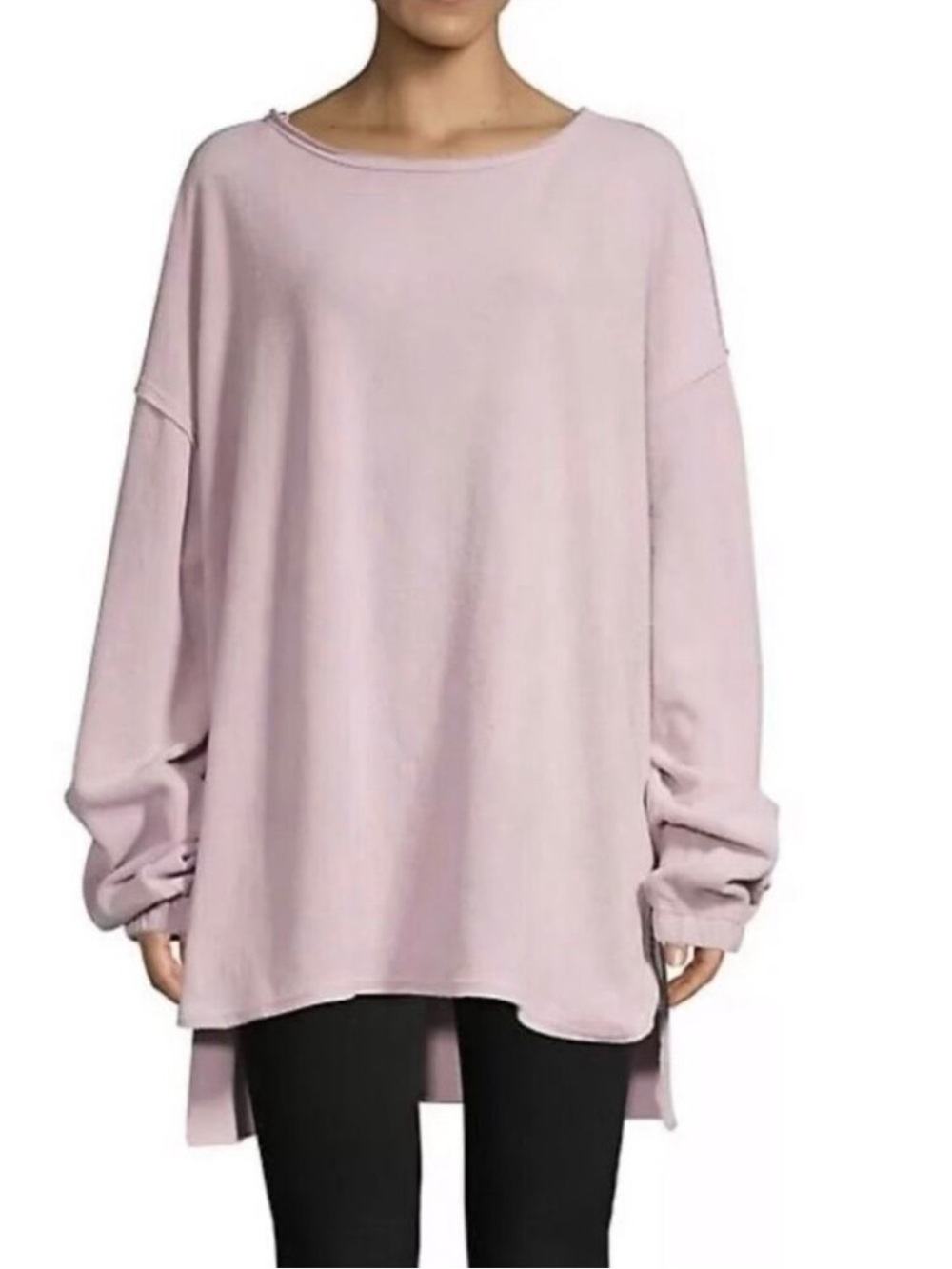 Vintage  S Free People Someday Oversized Sweatshirt pink & purple cloud